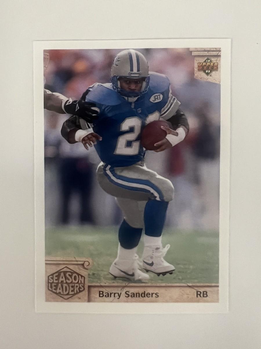 Detroit Lions Barry Sanders 1992 Upper Deck 306 trading card
