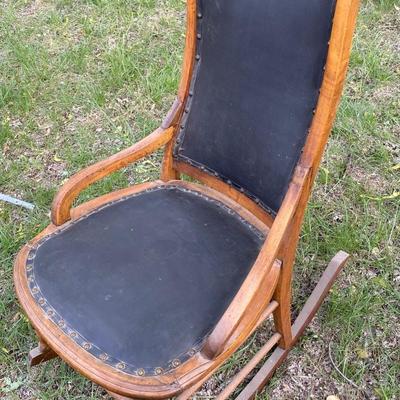 Vintage Leather Rocker