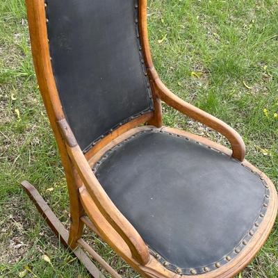 Vintage Leather Rocker