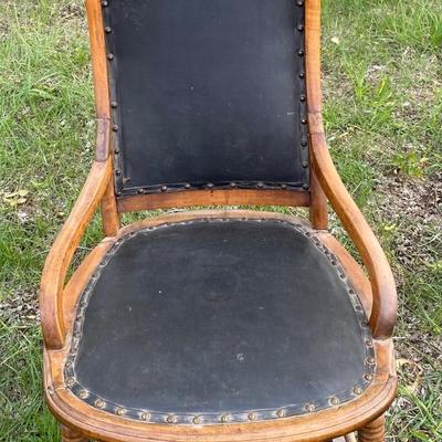 Vintage Leather Rocker