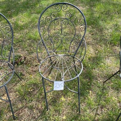 4 Metal Garden Chairs