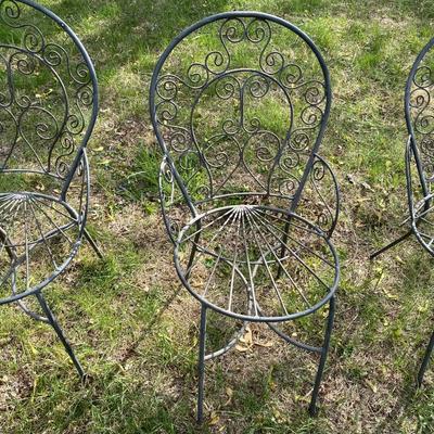 4 Metal Garden Chairs