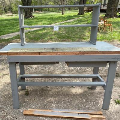 Work Table with Shelf