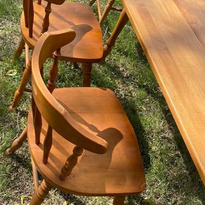 Vintage Farm House Table w/ 6 Chairs