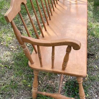 Vintage 1960s Beautiful Solid Wood Bench