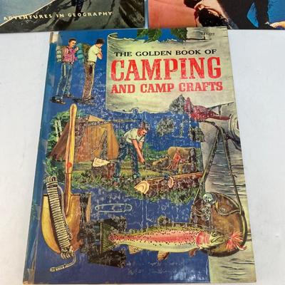 Vintage Children's Youth Books Geography Sioux Tribe Camping