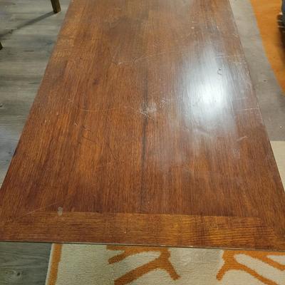 Wooden Coffee Table with Brass Feet (BLR-DW)