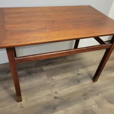 Pair of Wooden Side Tables with Brass Feet (BLR-DW)