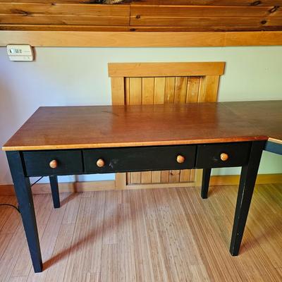 Wooden Corner Desk Set w/Hutch  (O-JS)