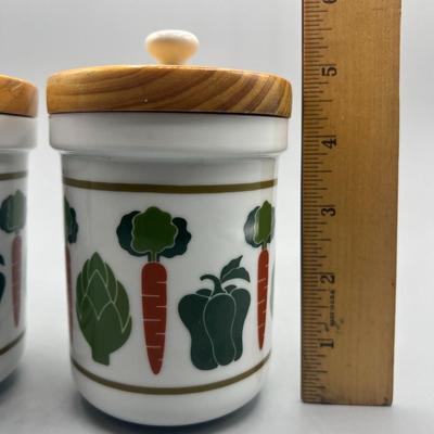 Pair of Gallery Originals Ingredient Kitchen Storage Jars