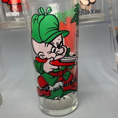 Lot of Vintage Pepsi Collector Series Warner Bros. Looney Toons & Casper the Friendly Ghost Collectible Drinking Glasses