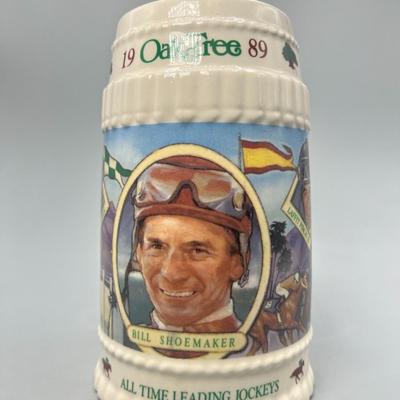Vintage Santa Anita Oak Tree Limited Edition Willie Shoemaker Beer Stein