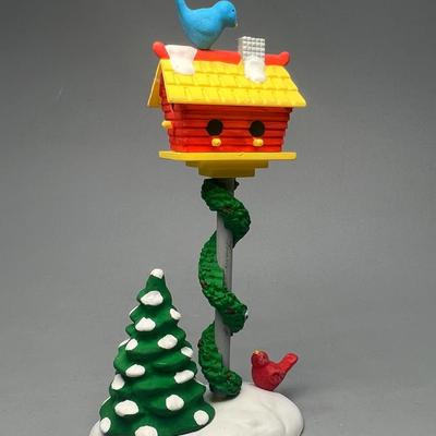 Vintage Department 56 The Original Snow Village Home for the Holidays Hand Painted Accessory Snowy Birdhouse