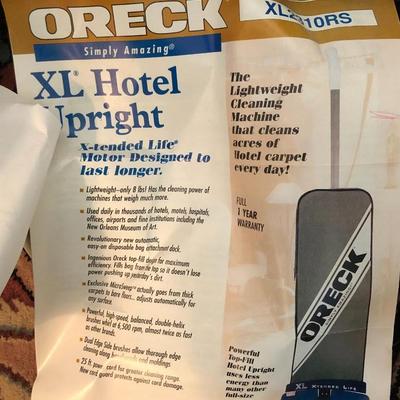ORECK Classic XL Vacuum (Turned on) -Lot 239
