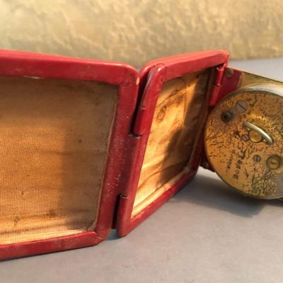 Vintage 15 Jewel Swiss Travel Clock & Diamond Quartz Watch -Lot 237