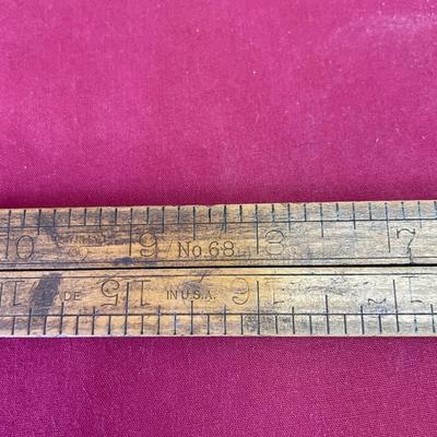 Vtg boxwood/made in USA/24â€ folding ruler