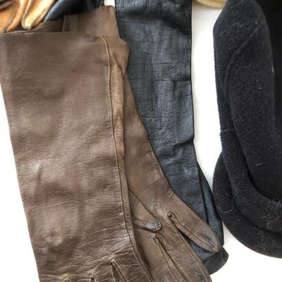 Hats, Scarf & Vintage Gloves -Lot 234