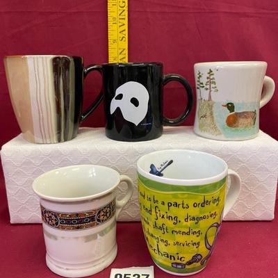 5 coffee mugs