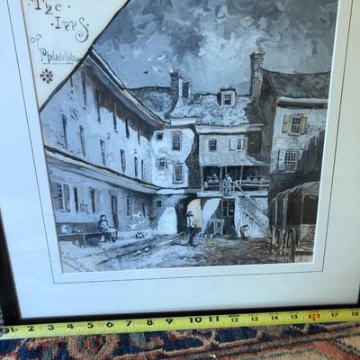 Inns of Philadelphia- Sorrel Horse & Large Floral Print - Both Framed - Lot 229