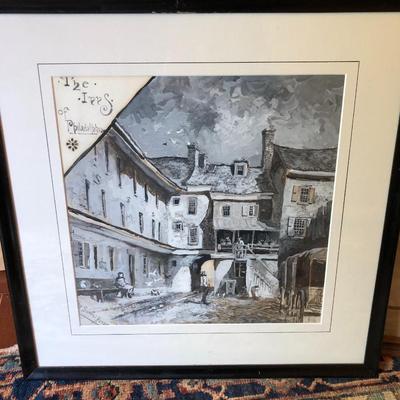 Inns of Philadelphia- Sorrel Horse & Large Floral Print - Both Framed - Lot 229