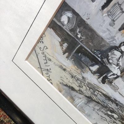 Inns of Philadelphia- Sorrel Horse & Large Floral Print - Both Framed - Lot 229