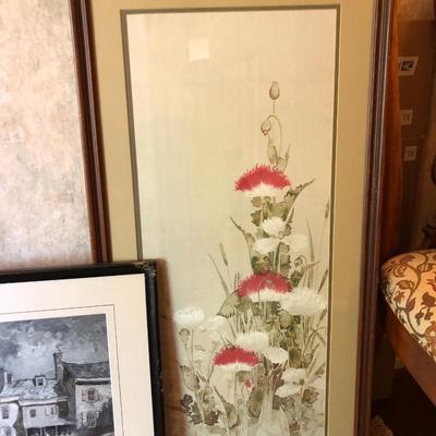 Inns of Philadelphia- Sorrel Horse & Large Floral Print - Both Framed - Lot 229