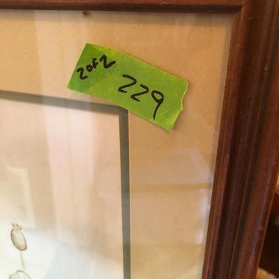 Inns of Philadelphia- Sorrel Horse & Large Floral Print - Both Framed - Lot 229