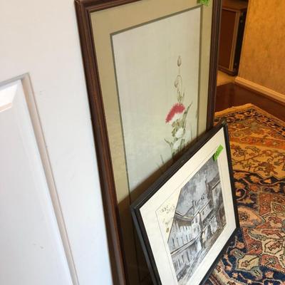 Inns of Philadelphia- Sorrel Horse & Large Floral Print - Both Framed - Lot 229