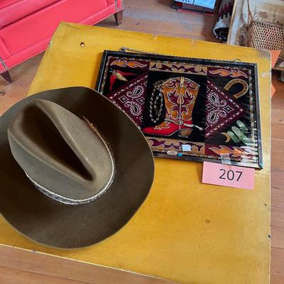 Cowboy Hat and Window Decor