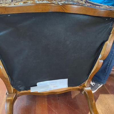 Tall back rustic arm chair