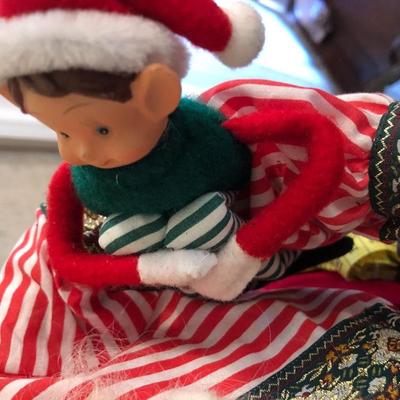 Santa Claus, & Two Elves with Name List - Lot 226