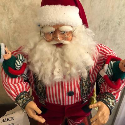 Santa Claus, & Two Elves with Name List - Lot 226