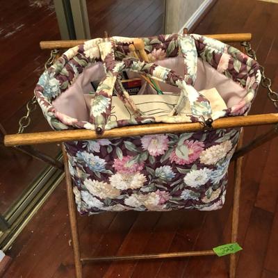 Two Sewing Crochet Baskets with Supplies -Lot 225