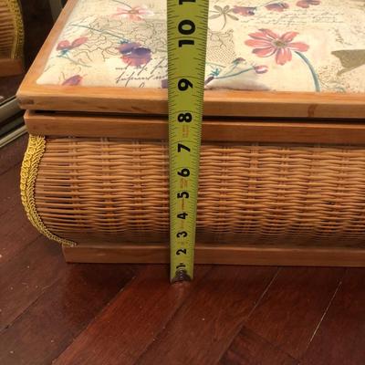 Two Sewing Crochet Baskets with Supplies -Lot 225