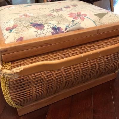 Two Sewing Crochet Baskets with Supplies -Lot 225