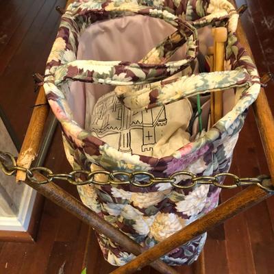 Two Sewing Crochet Baskets with Supplies -Lot 225