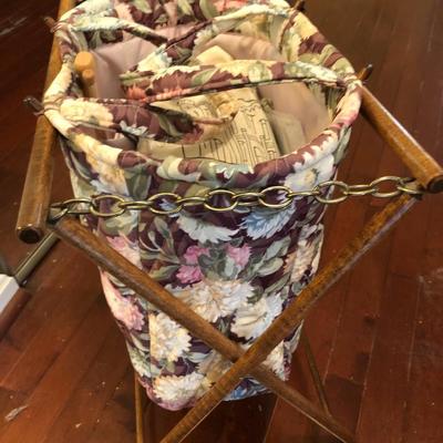 Two Sewing Crochet Baskets with Supplies -Lot 225