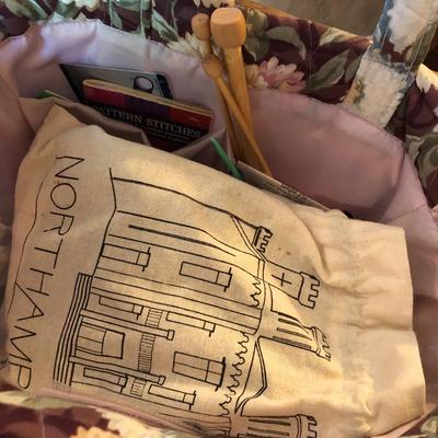 Two Sewing Crochet Baskets with Supplies -Lot 225