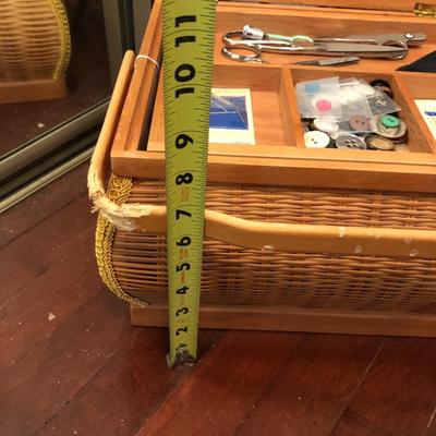 Two Sewing Crochet Baskets with Supplies -Lot 225