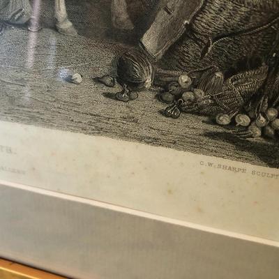 â€œA Country Blacksmith â€œ Framed Engraving Joe Mallord William Turner - Lot 223