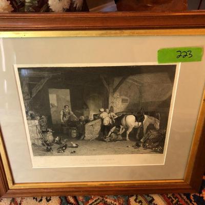 â€œA Country Blacksmith â€œ Framed Engraving Joe Mallord William Turner - Lot 223