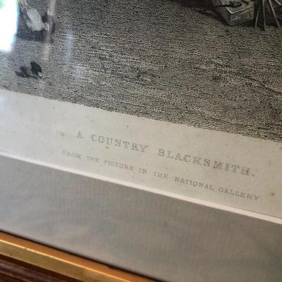 â€œA Country Blacksmith â€œ Framed Engraving Joe Mallord William Turner - Lot 223