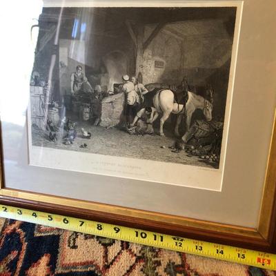 â€œA Country Blacksmith â€œ Framed Engraving Joe Mallord William Turner - Lot 223