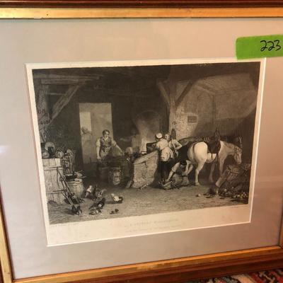 â€œA Country Blacksmith â€œ Framed Engraving Joe Mallord William Turner - Lot 223