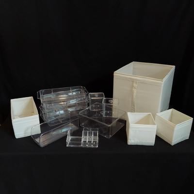 Acrylic and Cloth Storage Bins (M-BB)