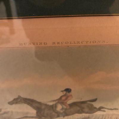 Framed Lithograph Fox Hunt â€œHunting Recollectionsâ€ -Lot 222