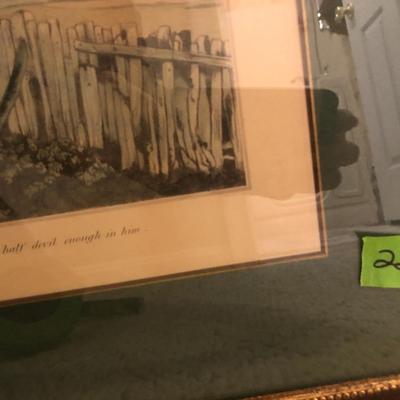 Framed Lithograph Fox Hunt â€œHunting Recollectionsâ€ -Lot 222