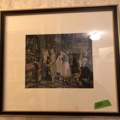 Framed Print - Antique Art Gallery - Lot 220