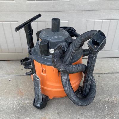 LARGE RIDGID SHOP VAC W/ATTACHMENTS MODEL HD16000 | EstateSales.org