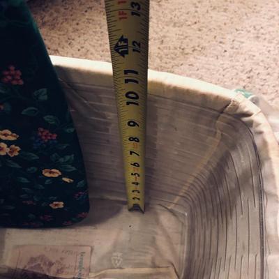 Longaberger Sewing Basket Signed with Lid and Supplies -Lot 214